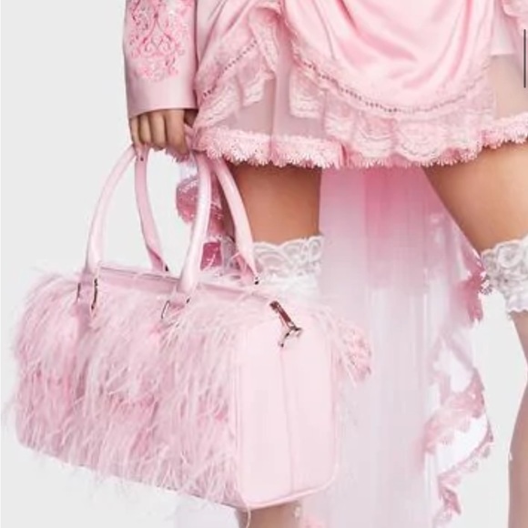 COPY - NWT WHIRLWIND REBEL MARABOU FEATURES PURSE LAST 1 - Picture 2 of 6